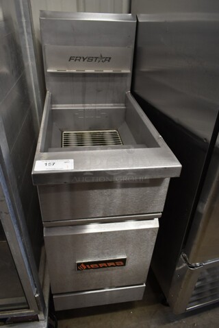 2021 Sierra FRYSTAR400 Stainless Steel Commercial Floor Style Natural Gas Powered Deep Fat Fryer. 