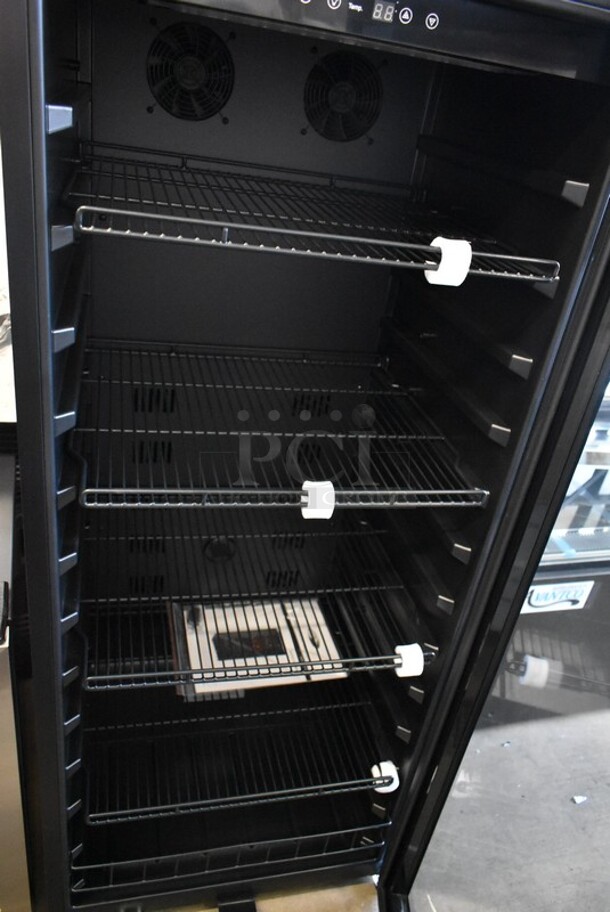 BRAND NEW SCRATCH AND DENT! Whynter FWC-1201BB Metal Freestanding 34 Bottle Wine Cooler Merchandiser w/ Touch Screen. 115 Volts, 1 Phase. Tested and Working! - Image 3 of 5