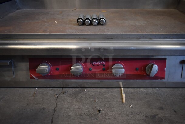 Avantco 177EG48N Stainless Steel Commercial Countertop Electric Powered Flat Top Griddle. 208/240 Volts, 1 Phase.  - Image 3 of 5