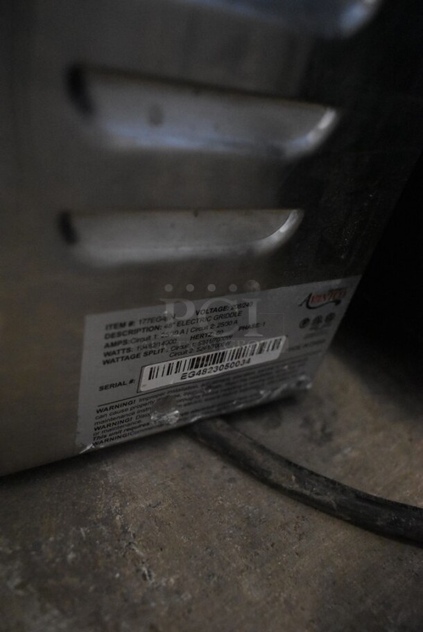 Avantco 177EG48N Stainless Steel Commercial Countertop Electric Powered Flat Top Griddle. 208/240 Volts, 1 Phase.  - Image 4 of 5