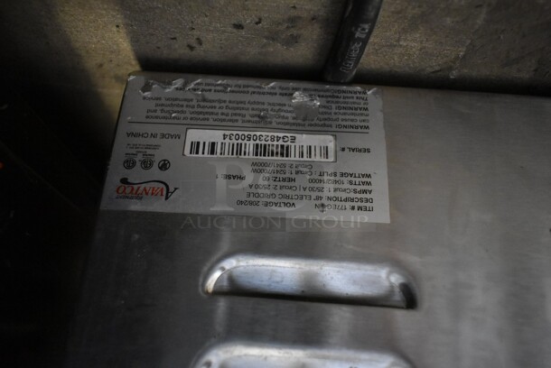 Avantco 177EG48N Stainless Steel Commercial Countertop Electric Powered Flat Top Griddle. 208/240 Volts, 1 Phase.  - Image 5 of 5