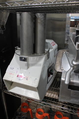 AB Hallde RG-6 Metal Commercial Countertop Food Processor w/ Grating Blade. 220 Volts, 3 Phase. 