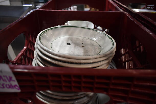 ALL ONE MONEY! Lot of 2 Bins of Dishes Including Plates and Mugs - Image 4 of 7