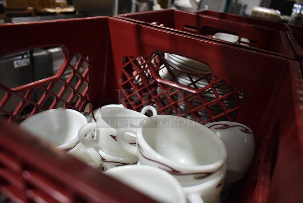 ALL ONE MONEY! Lot of 2 Bins of Dishes Including Plates and Mugs - Image 3 of 7