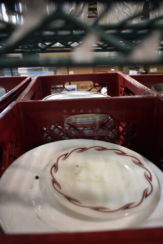 ALL ONE MONEY! Lot of 2 Bins of Dishes Including Plates