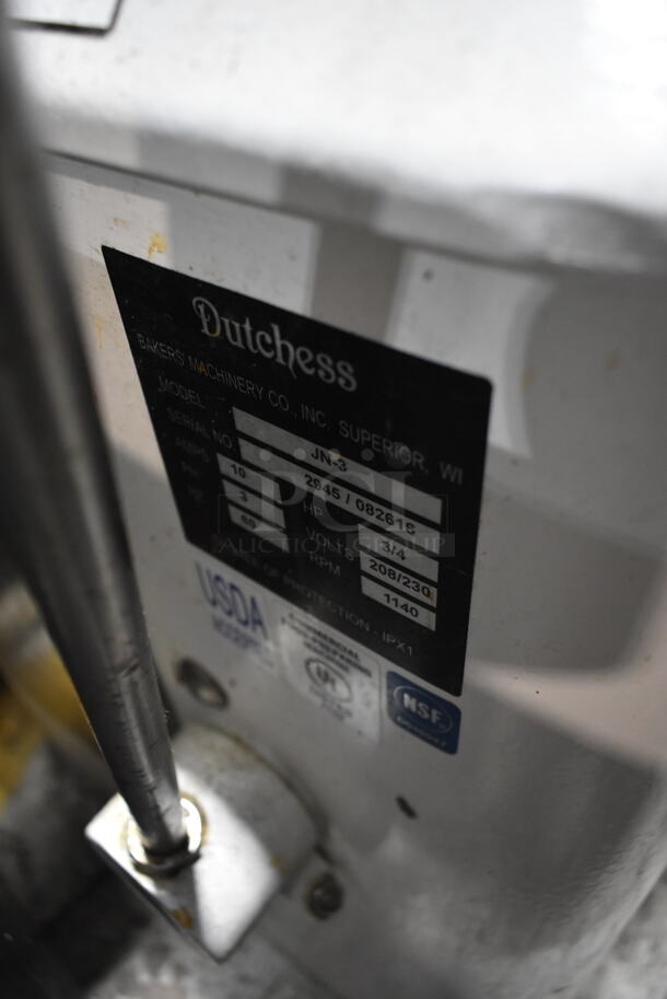 Dutchess JN-3 Metal Commercial Floor Style Dough Divider w/ 1 Tray. 208/230 Volts, 3 Phase.  - Image 3 of 12