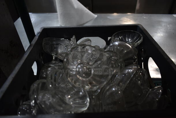 ALL ONE MONEY! Lot of 3 Bins of Dishes Including Mugs, Footed Beverage Glasses and Dessert Cups - Image 4 of 7