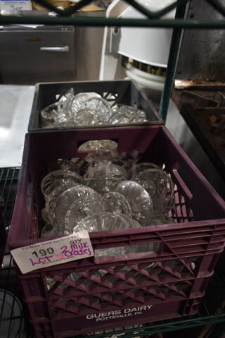 ALL ONE MONEY! Lot of 2 Bins of Dishes Including Dessert Cups