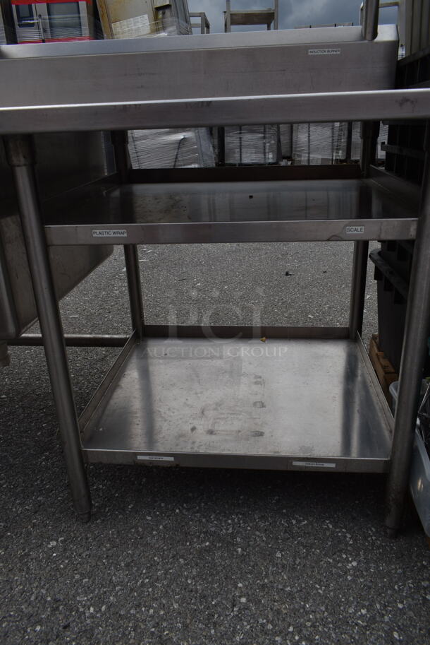 Stainless Steel Commercial 2 Bay Sink w/ Faucet, Handles, Over Shelf and Under Shelf.  - Image 6 of 8