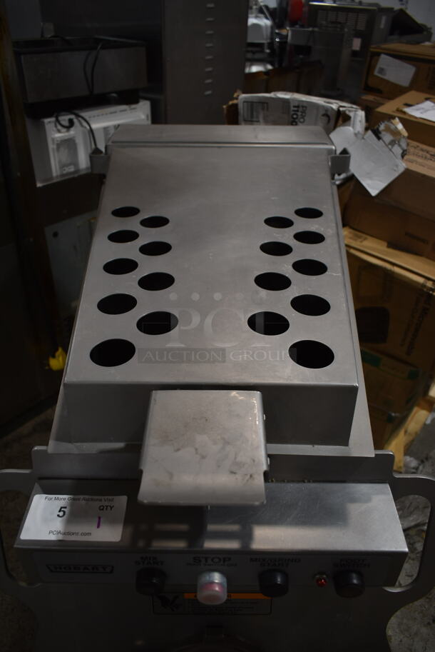 2017 Hobart MG2032 Metal Commercial Floor Style Electric Powered Meat Mixer Grinder w/ Foot Pedal on Commercial Casters. 208 Volts, 3 Phase. Tested and Working! - Image 5 of 8