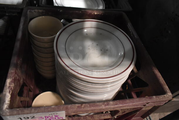 ALL ONE MONEY! Lot of 3 Bins of Dishes Including Plates and Bowls - Image 5 of 5