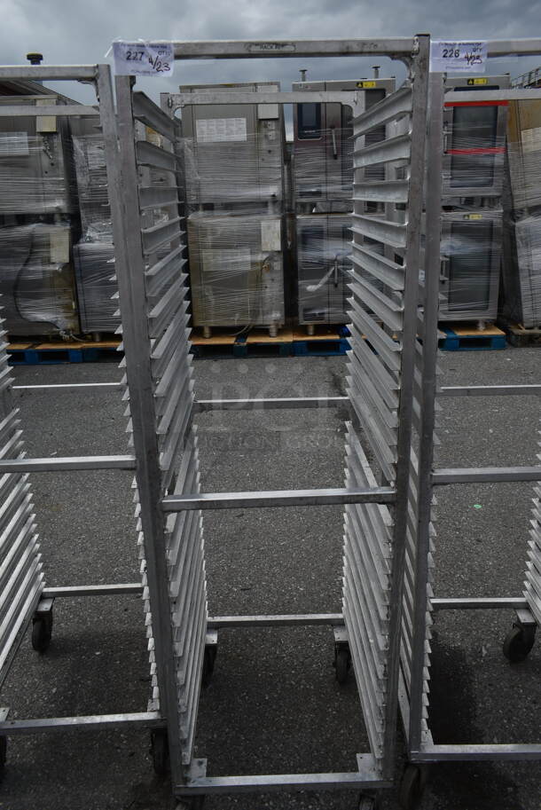 Metal Commercial Pan Transport Rack on Commercial Casters.  - Image 1 of 3