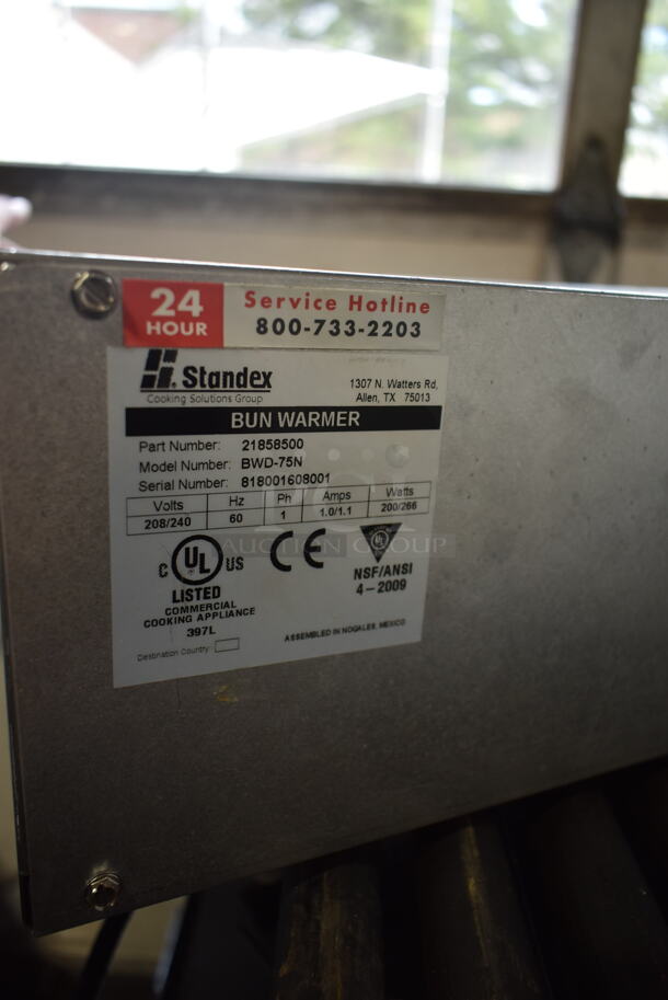 APW Wyott BWD-75N Stainless Steel Commercial Single Drawer Bun Warmer. 208/240 Volts, 1 Phase.  - Image 3 of 3
