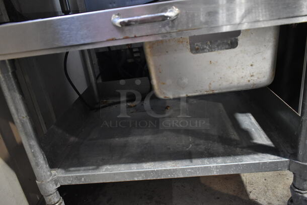 Stainless Steel Commercial Equipment Stand w/ Metal Under Shelf on Commercial Casters.  - Image 2 of 4