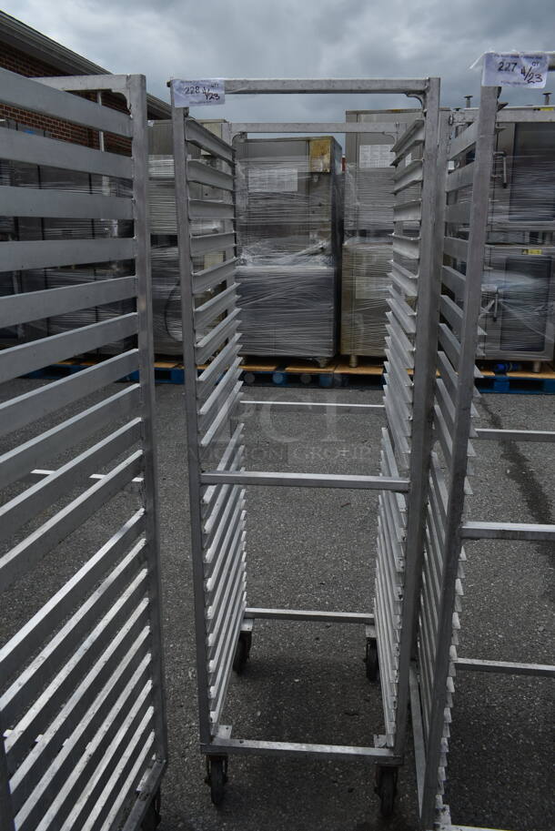 Metal Commercial Pan Transport Rack on Commercial Casters.  - Image 1 of 3