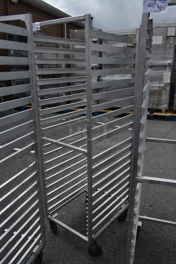 Metal Commercial Pan Transport Rack on Commercial Casters.  - Image 2 of 3