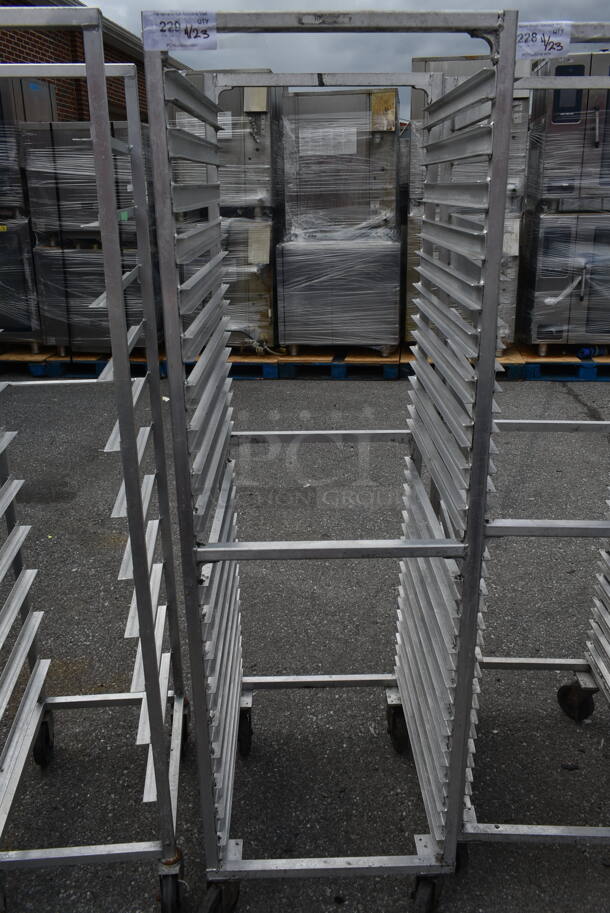 Metal Commercial Pan Transport Rack on Commercial Casters.  - Image 1 of 3