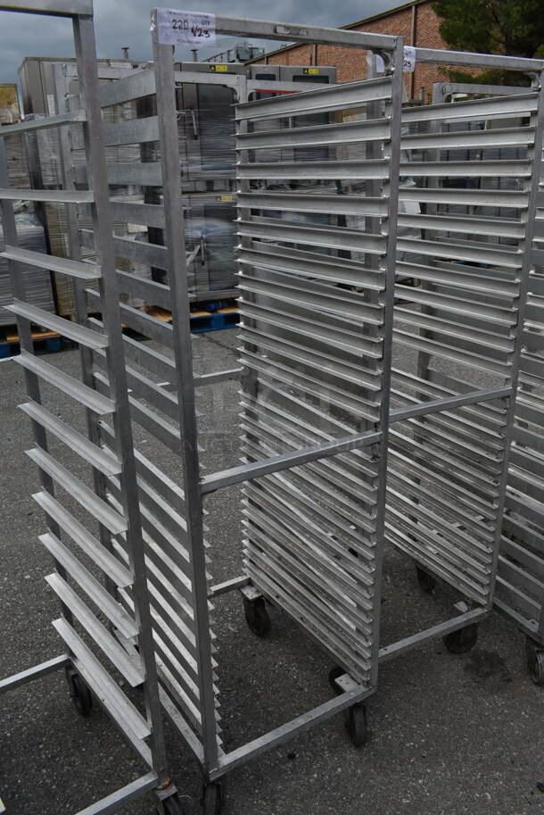 Metal Commercial Pan Transport Rack on Commercial Casters.  - Image 2 of 3