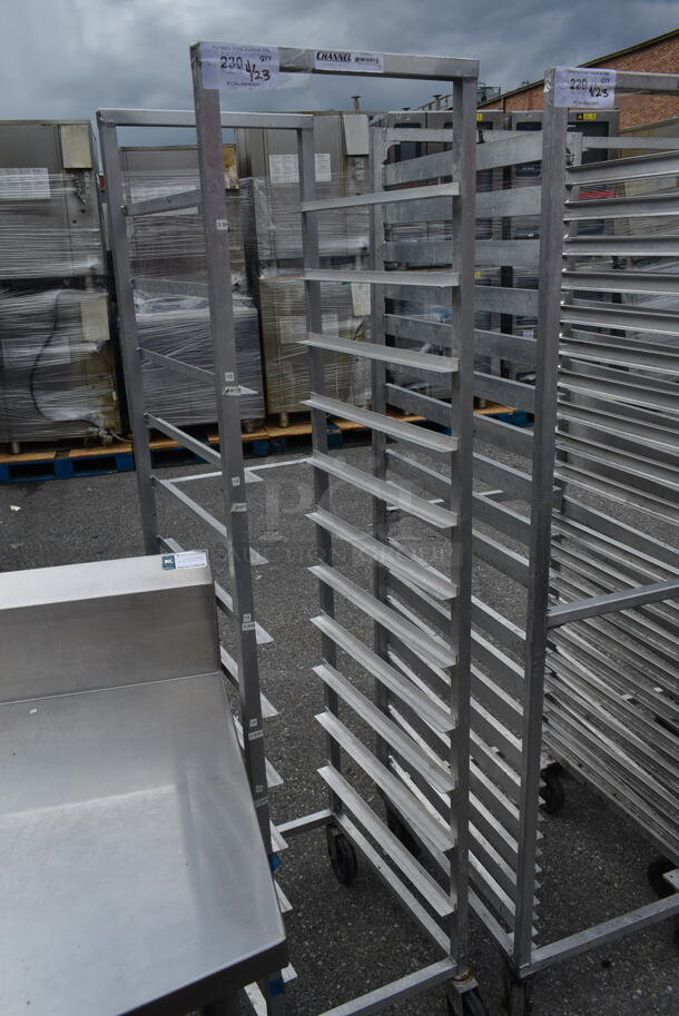 Channel ETPR-5E Metal Commercial Pan Transport Rack on Commercial Casters.  - Image 2 of 4