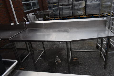 Stainless Steel Commercial Table w/ Back Splash. 