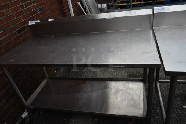 Stainless Steel Commercial Table w/ Under Shelf and Back Splash.  - Image 1 of 2