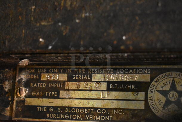 Blodgett 981 Metal Commercial Propane Gas Powered 2 Deck Pizza Oven. 50,000 BTU.  - Image 7 of 7