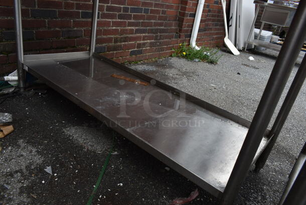 Stainless Steel Commercial Table w/ Under Shelf and Back Splash.  - Image 2 of 2