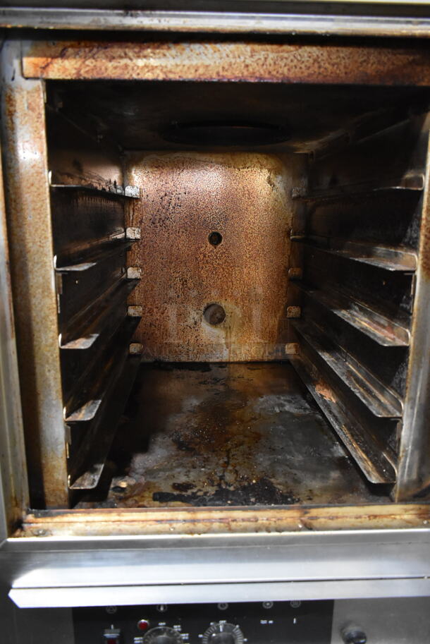 2017 Nu Vu UB-E5/5 Stainless Steel Commercial Floor Style Electric Powered Oven Proofer on Commercial Casters. 208 Volts, 3 Phase.  - Image 7 of 8