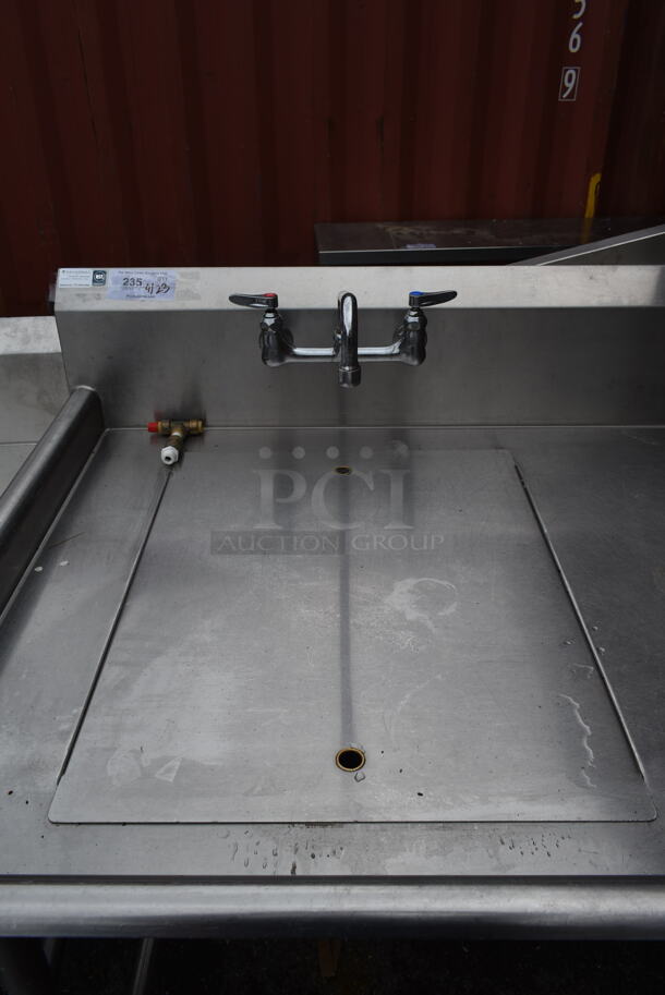 Stainless Steel Commercial Left Side Dirty Side Dishwasher Table w/ Handles and Spray Nozzle Attachment. Bays; 20x25, 20x22 - Image 3 of 12
