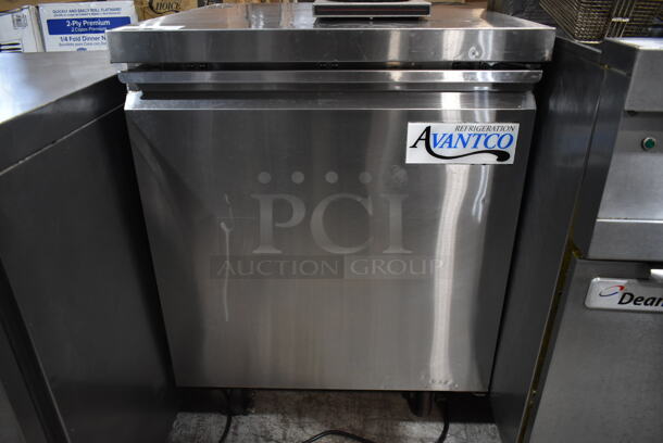 Avantco 178SSUC27FHC Stainless Steel Commercial Single Door Undercounter Freezer on Commercial Casters. 115 Volts, 1 Phase. Tested and Working!
 - Image 3 of 6