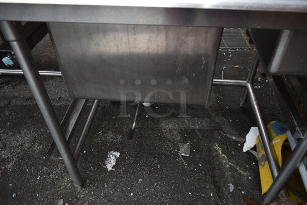 Stainless Steel Commercial Left Side Dirty Side Dishwasher Table w/ Handles and Spray Nozzle Attachment. Bays; 20x25, 20x22 - Image 10 of 12