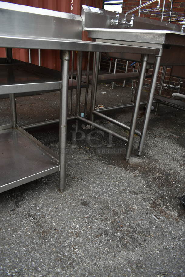 Stainless Steel Commercial Table w/ Back Splash and Under Shelf. - Image 3 of 3