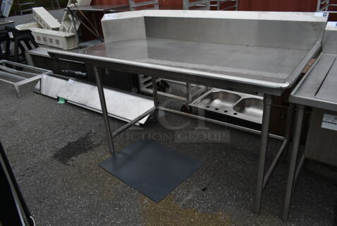 Stainless Steel Commercial Right Side Clean Side Dishwasher Table. 
