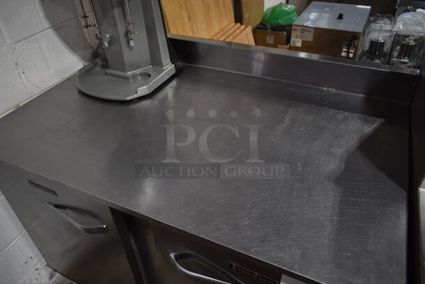 2017 Traulsen UHT48-LR Stainless Steel Commercial 2 Door Work Top Cooler on Commercial Casters. 115 Volts, 1 Phase. Tested and Working! - Image 2 of 6