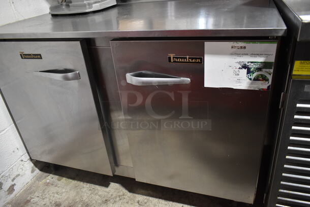 2017 Traulsen UHT48-LR Stainless Steel Commercial 2 Door Work Top Cooler on Commercial Casters. 115 Volts, 1 Phase. Tested and Working! - Image 3 of 6