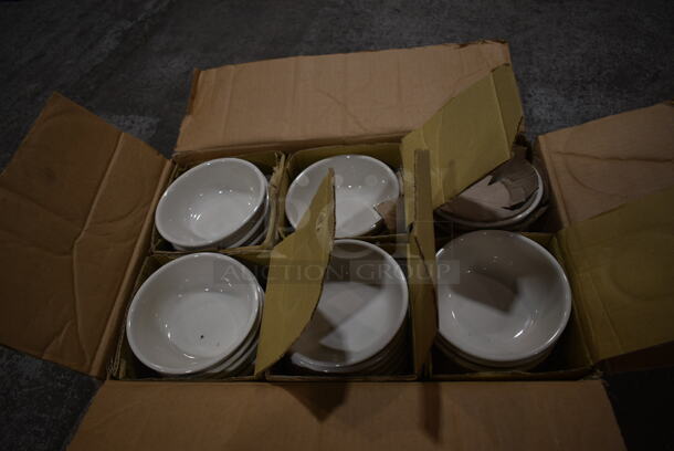 Box of 45 Various White Ceramic Bowls.   - Image 5 of 7