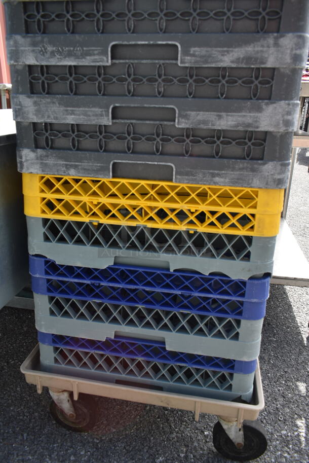 Dish Caddy Dolly w/ 13 Dish Caddies.  - Image 4 of 7