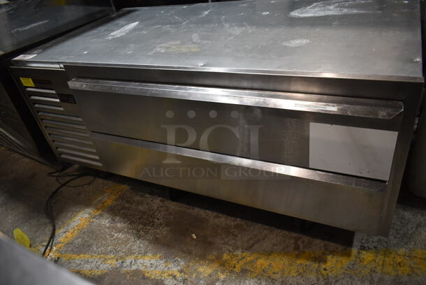 2017 Traulsen TE060HT Stainless Steel Commercial 2 Drawer Chef Base on Commercial Casters. 115 Volts, 1 Phase. Tested and Working! - Image 3 of 7