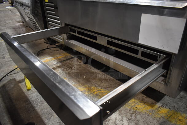 2017 Traulsen TE060HT Stainless Steel Commercial 2 Drawer Chef Base on Commercial Casters. 115 Volts, 1 Phase. Tested and Working! - Image 5 of 7