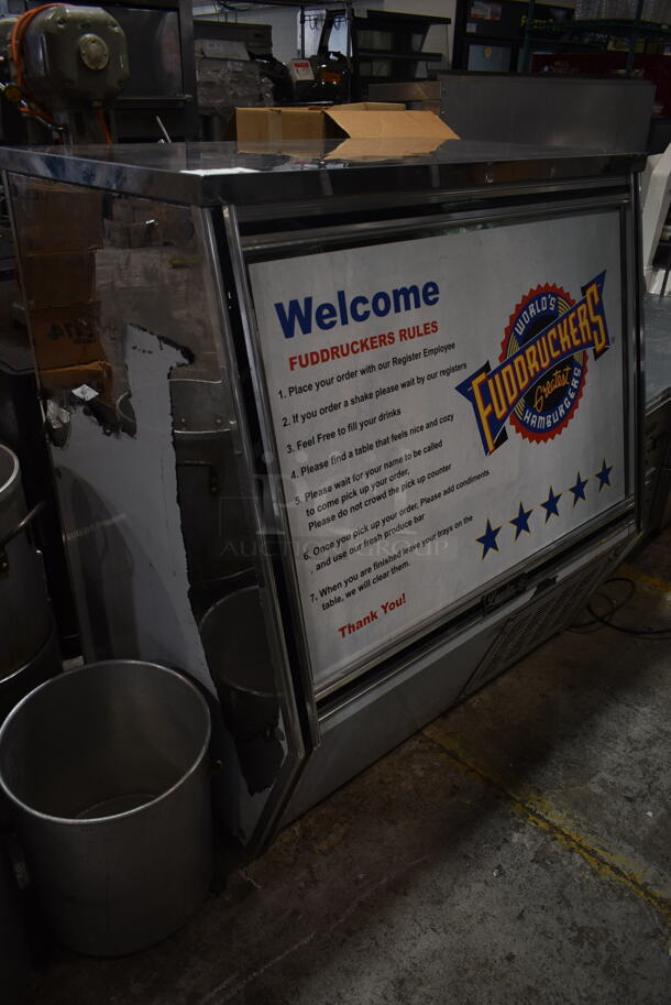 2016 Leader HDL48S/C Stainless Steel Commercial Floor Style Deli Display Case Merchandiser. 115 Volts, 1 Phase. Tested and Powers On But Does Not Get Cold
 - Image 2 of 8