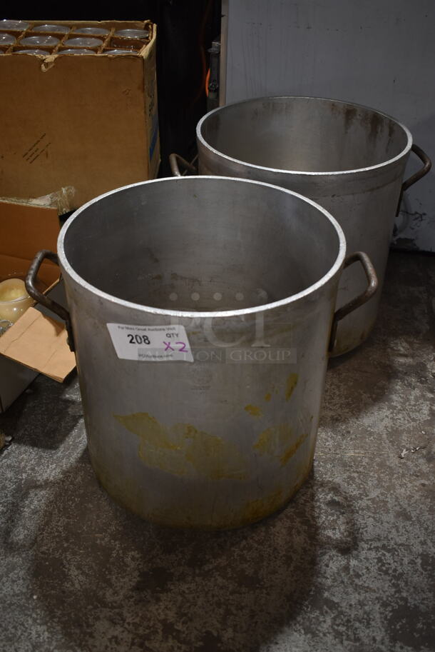 2 Metal Stock Pots. 2 Times Your Bid! - Image 2 of 3