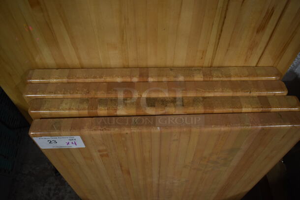 4 Butcher Block Wooden Tabletops. 4 Times Your Bid! - Image 2 of 5