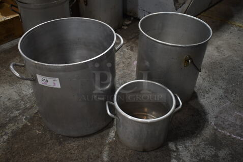 3 Metal Stock Pots. 3 Times Your Bid!