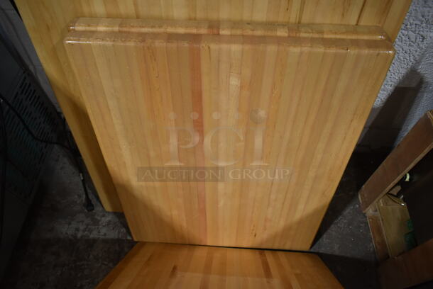 4 Butcher Block Wooden Tabletops. 4 Times Your Bid! - Image 4 of 5