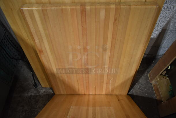 4 Butcher Block Wooden Tabletops. 4 Times Your Bid! - Image 5 of 5