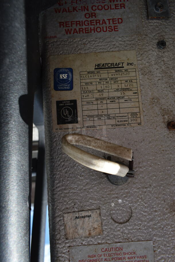 Chandler RLC163FS1 Metal Commercial Evaporator Fan. 115 Volts, 1 Phase.  - Image 10 of 10