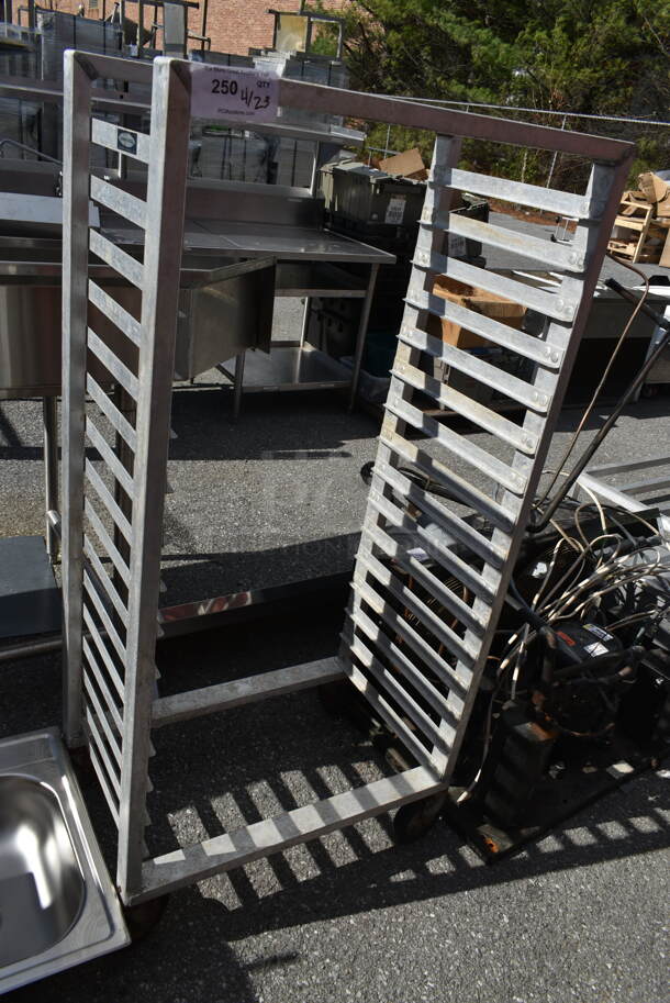 Metal Commercial Pan Transport Rack on Commercial Casters.  - Image 2 of 4