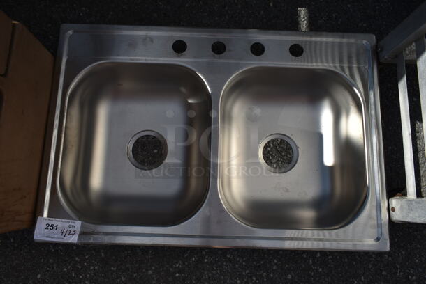 Elkay Stainless Steel 2 Bay Drop In Sink.  - Image 3 of 4