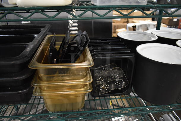ALL ONE MONEY! TIER LOT of Various Items Including Poly Drop In Bins and Round Cylindrical Insulated Bins - Image 3 of 4