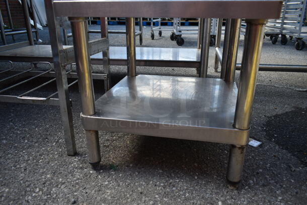 Stainless Steel Commercial Equipment Stand w/ Under Shelf.  - Image 2 of 2